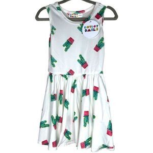 NEW Dot Dot Smile White Cactus Tank Dress 12-24 Months